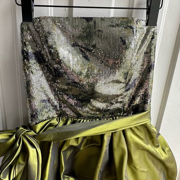 Gunne Sax Jessica McClintock Vintage 1980s Strapless Sequin Party Dress - Picture 3 of 7